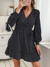 Aurelia Polka Dot Wrap Mini Dress — product view 3