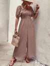 Noelle Printed Square Neck Puff Sleeve Jumpsuit — product view 20