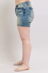 Judy Blue Wren V-Front Vintage Wash Shorts — product view 13
