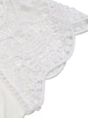 Noelle Lace Sleeve Notched Top — product view 8