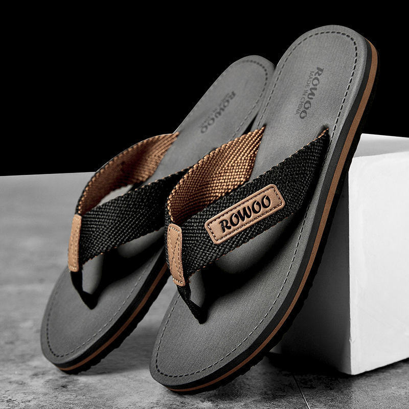 Men's Non-Slip Beach Sandals - Thick Sole Comfort Slides for Outdoor Wear