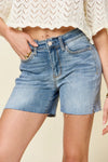 Judy Blue Blake High-Rise Raw-Hem Denim Shorts — product view 2