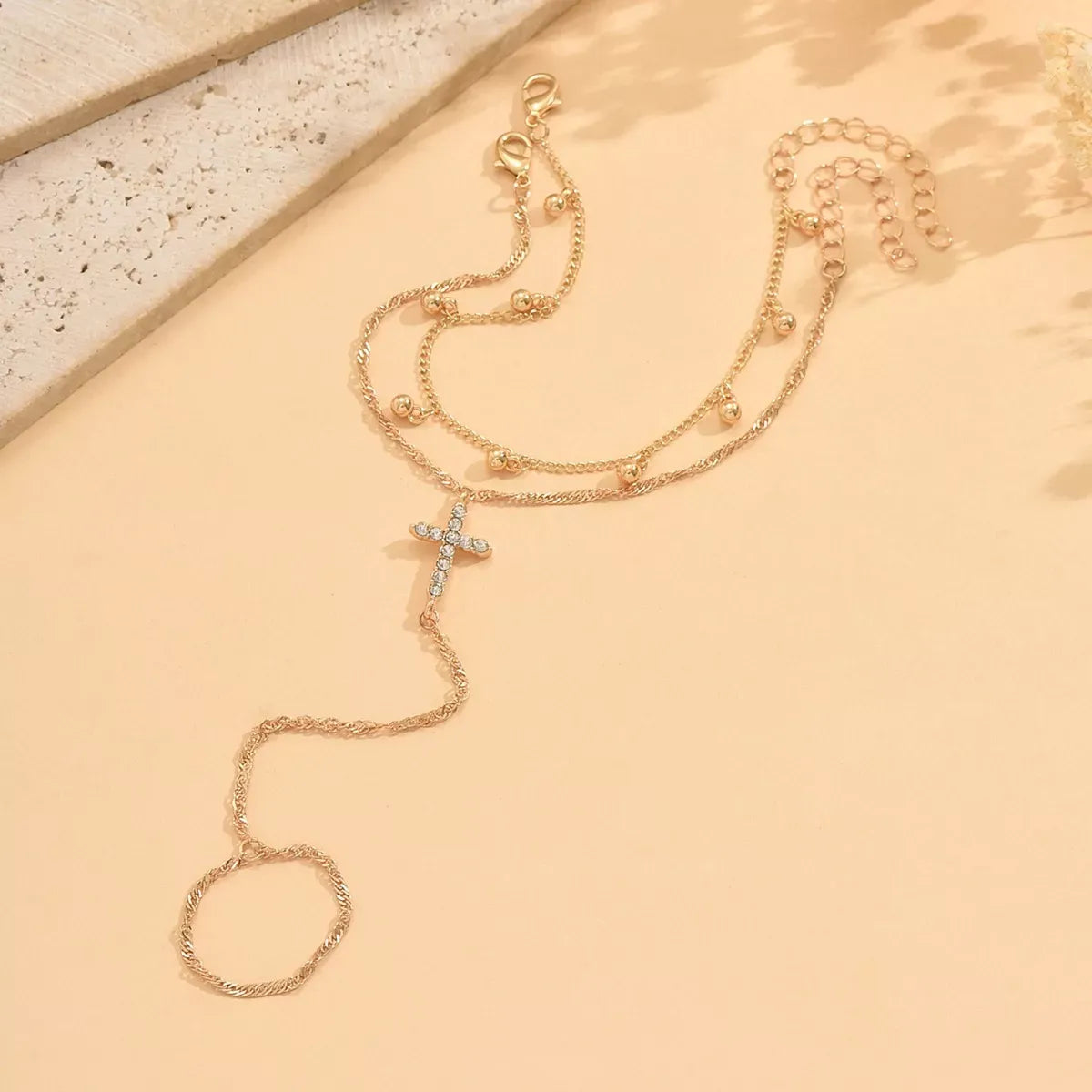 18K Gold-Plated Cross Chain Bracelet — photo 4