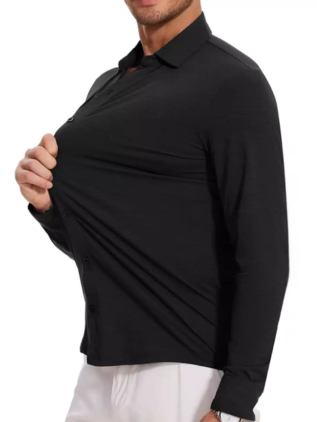 Men's Slim-Fit Stretch Long-Sleeve Shirt — photo 4