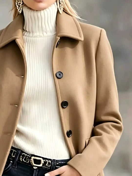 Another view: Women's Lined Button-Front Longline Coat