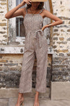 Thea Printed Tie-Waist Wide-Leg Jumpsuit — product view 1