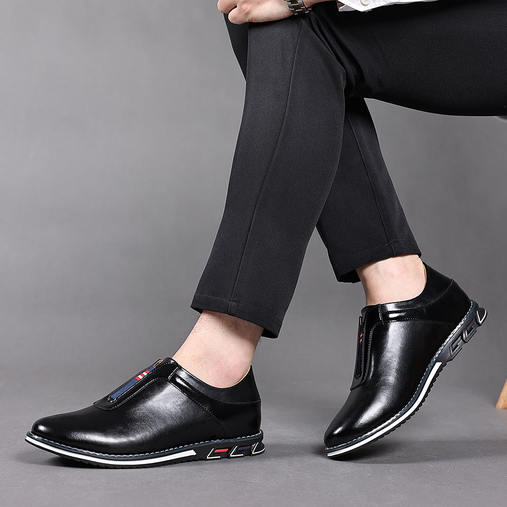 Men's Slip-On Casual Leather Shoes | Wax PU Upper | Round Toe | Sizes EU 39–48