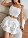 Sabine Smocked Crop Top & Ruffle Mini Skirt Set — product view 3