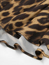 Women's high-rise leopard maxi skirt