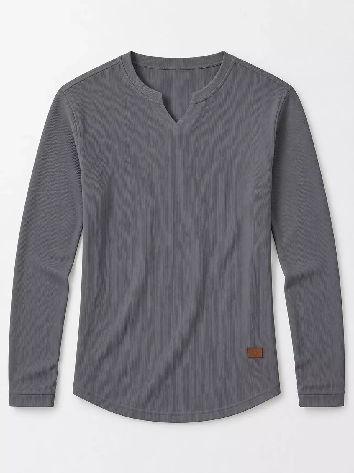 Men's Ribbed Slim-Fit Long-Sleeve Henley — photo 14