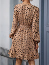 Talia Leopard Surplice Wrap Mini Dress — product view 4