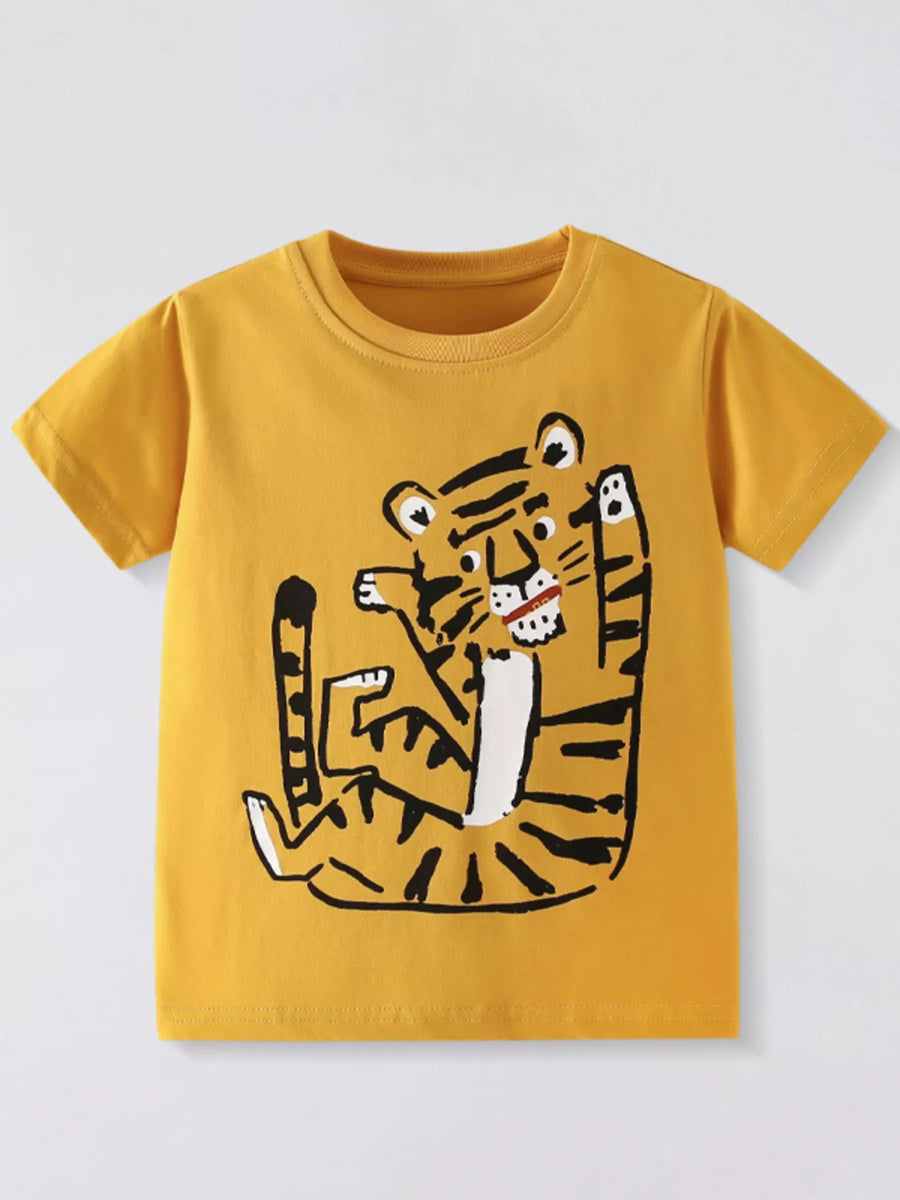 Bluebird Lane Tiger Graphic Short-Sleeve T-Shirt