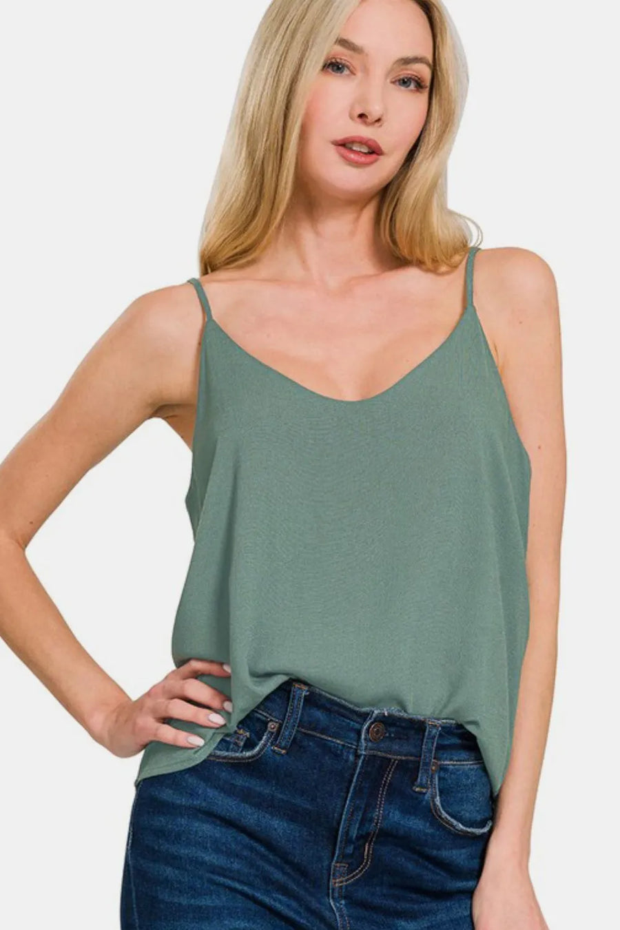 Two Layered Spaghetti Strap Cami — Ash Jade