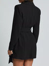 Lapel-collar tie-waist blazer — alternate product view 4