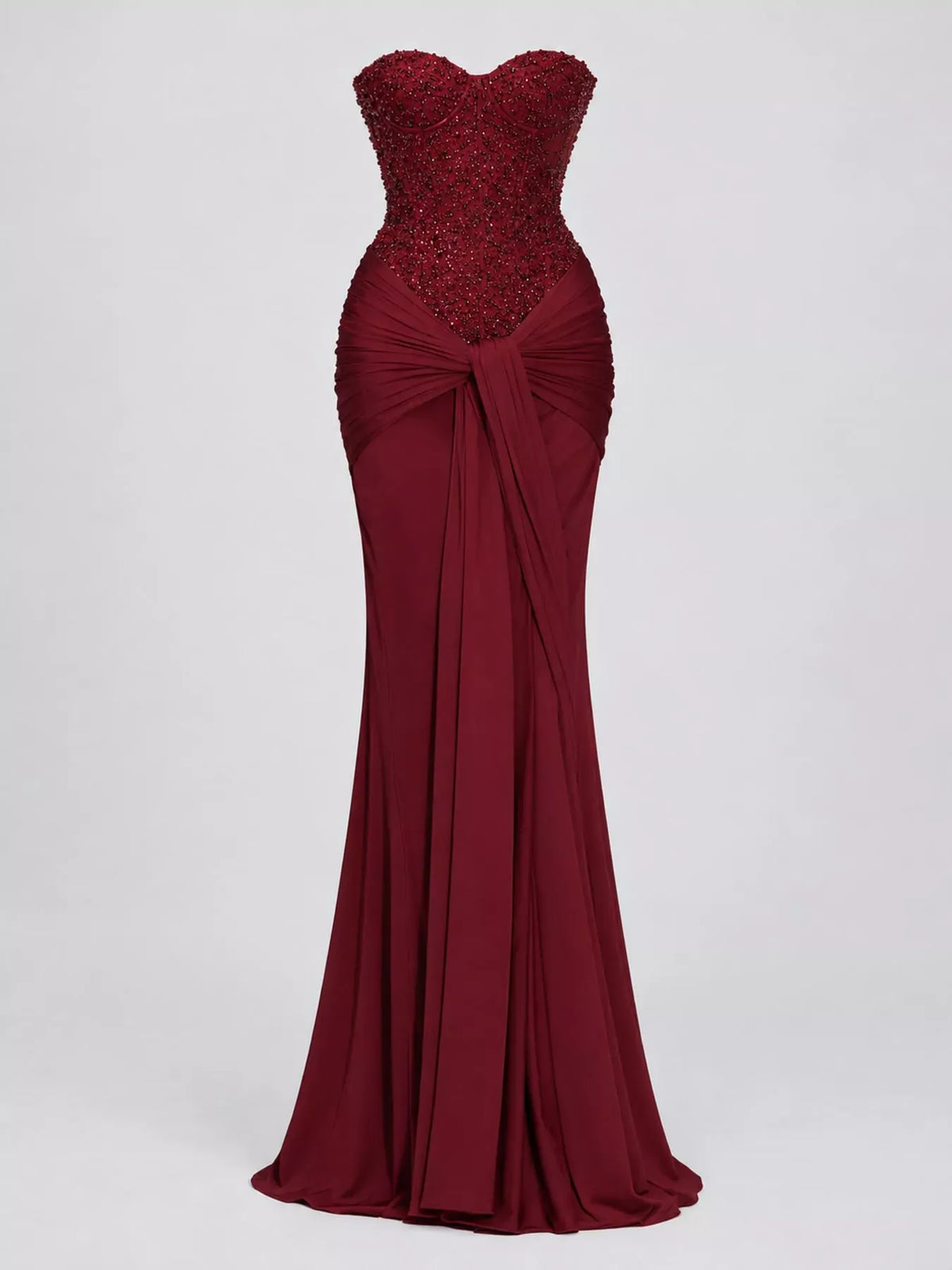 Women's Strapless Sequin Corset Maxi Dress — photo 22