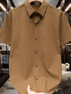 Arno Textured Short-Sleeve Shirt — color or detail view 3