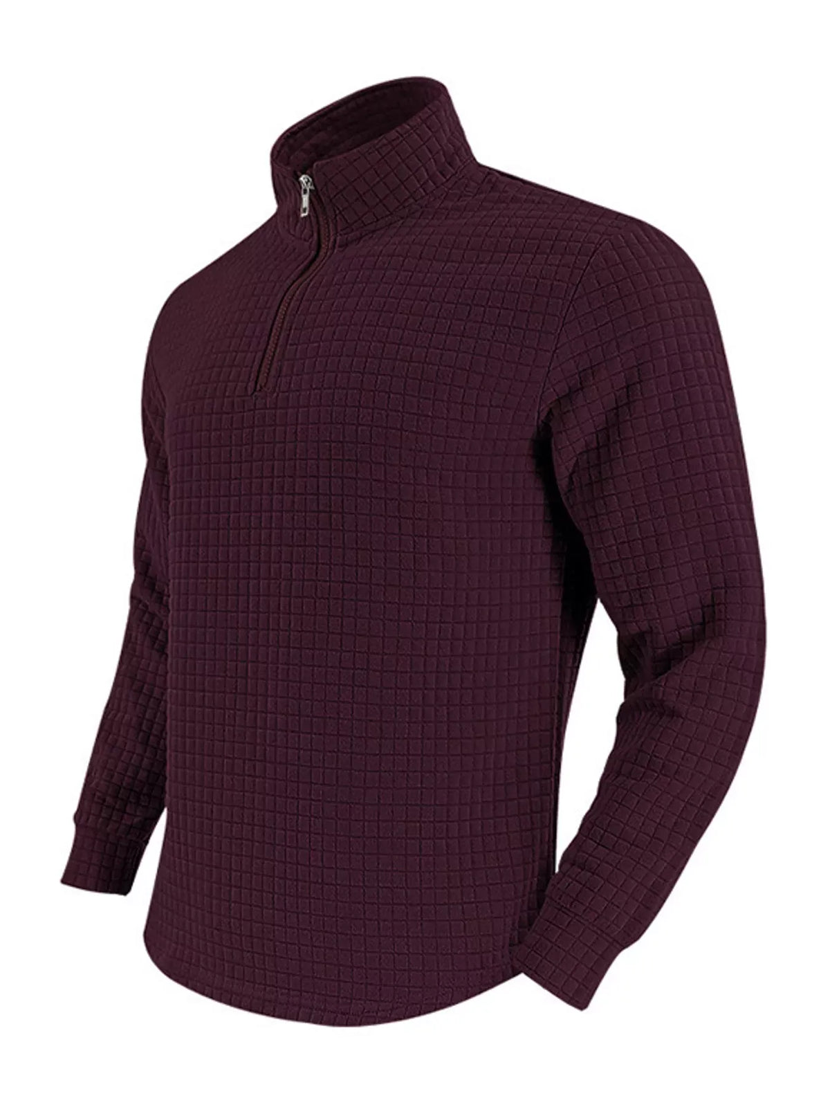 Men's Waffle-Knit Quarter-Zip Sweatshirt — photo 37