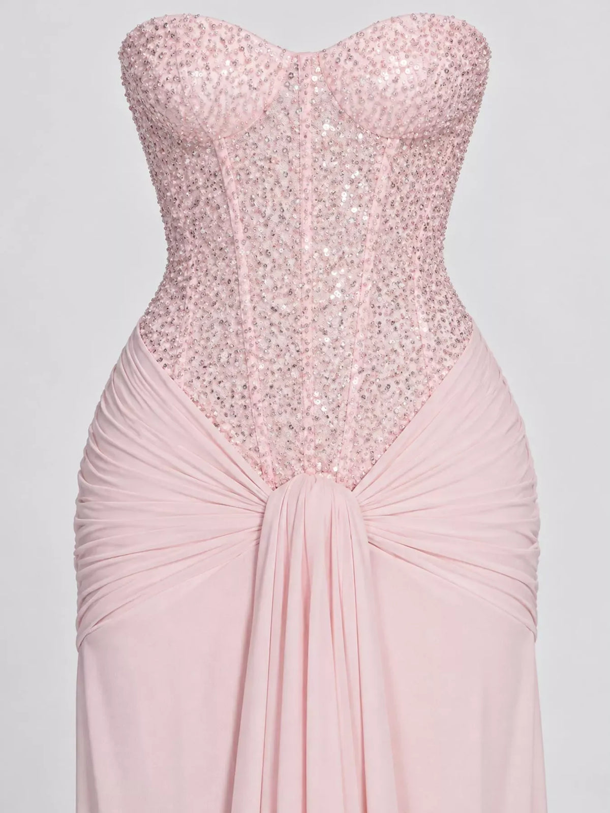 Women's Strapless Sequin Corset Maxi Dress — photo 35