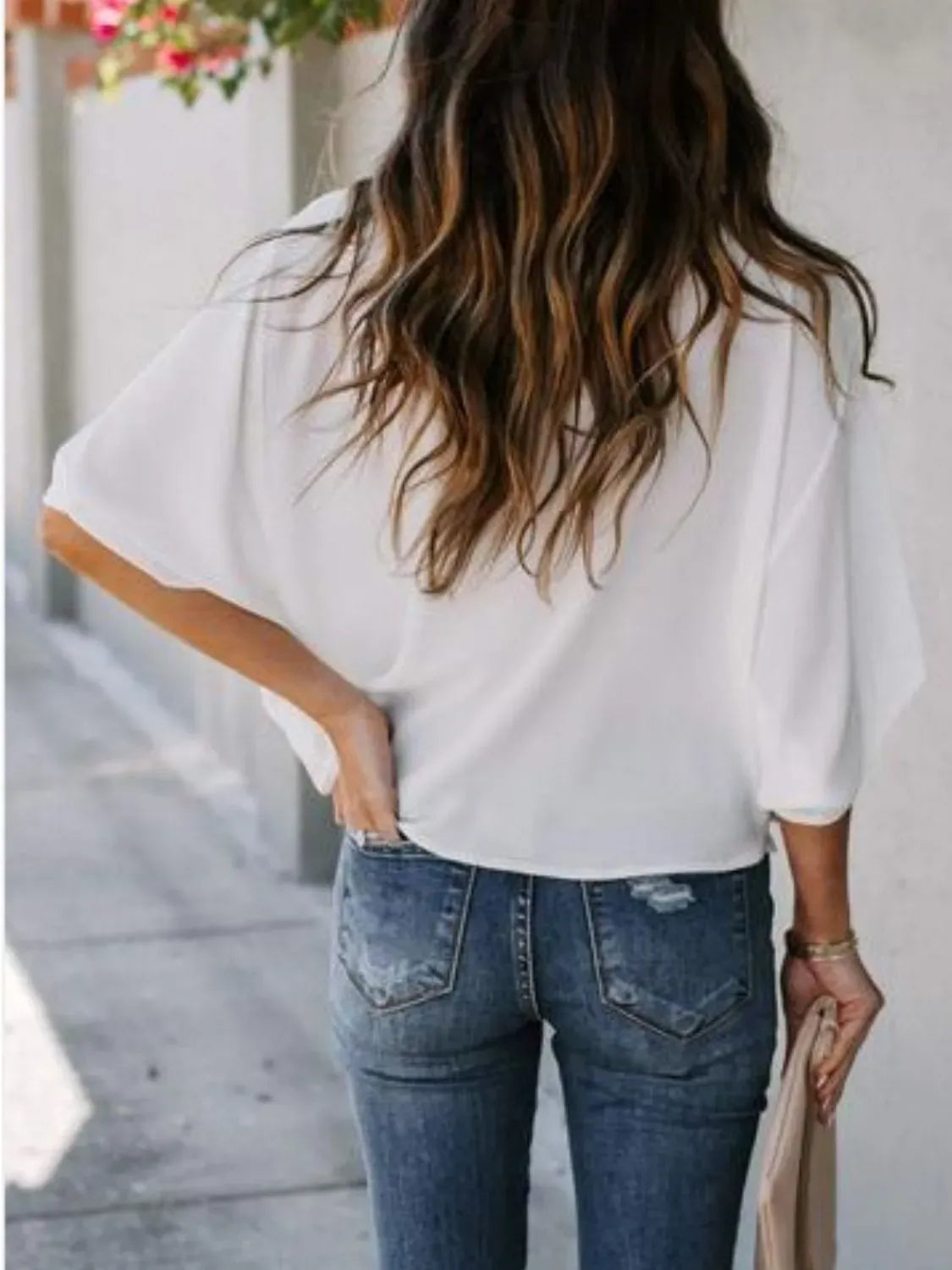 Women's Ruched 3/4-Sleeve Blouse – Regular & Plus Sizes — photo 3