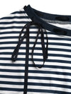 Elara Striped Off-Shoulder Ribbon Accent Sweatshirt — product view 8