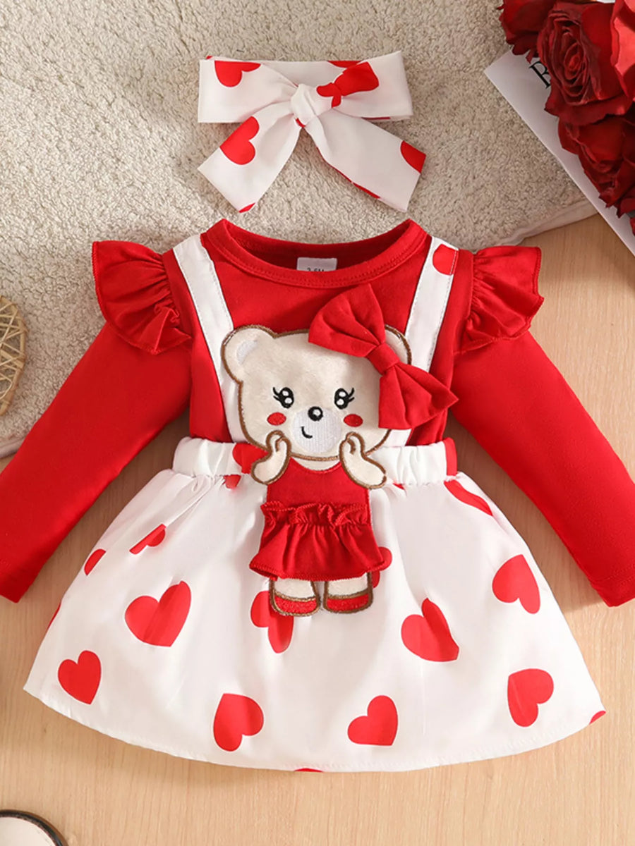 Scout Club Bear Dress & Headband Set