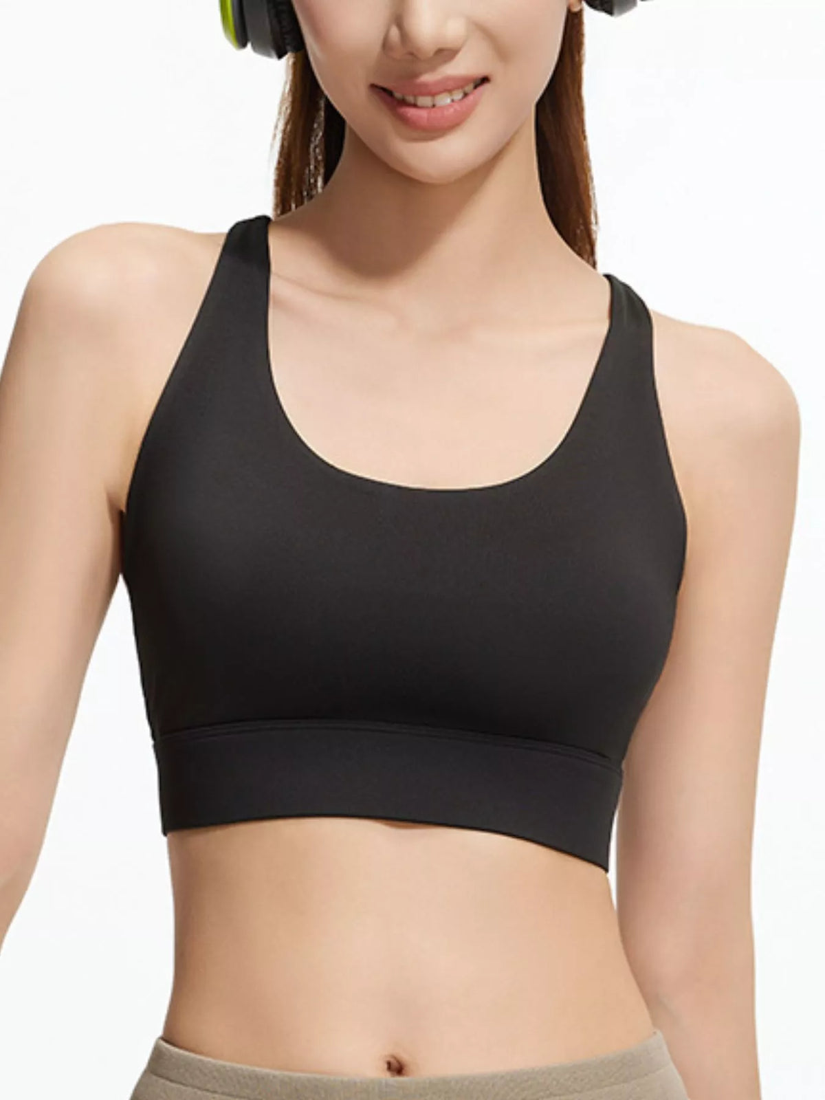 Seamless Scoop-Neck Sports Bra