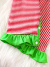 Storybook Christmas-Themed Striped Snap-Leg One-Piece — product view 8
