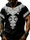 Rune Print Short-Sleeve Hooded Top — color or detail view 8