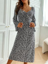 Thea Printed Tie Flare Sleeve Midi Dress — product view 2
