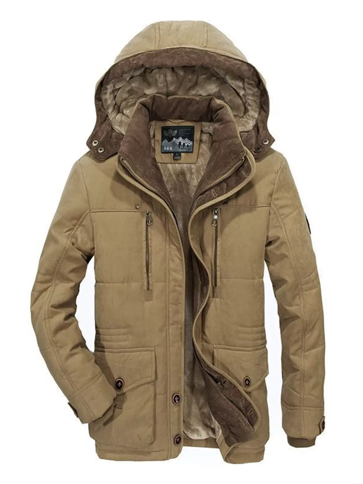 Men's Button-and-Zip Hooded Parka — photo 3