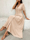 Maren Button-Down Short-Sleeve Midi Dress — product view 2