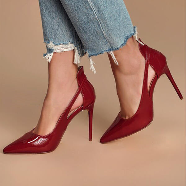 Women's Pointed-Toe Stiletto Heels | French-Style Hollow-Out High Heels