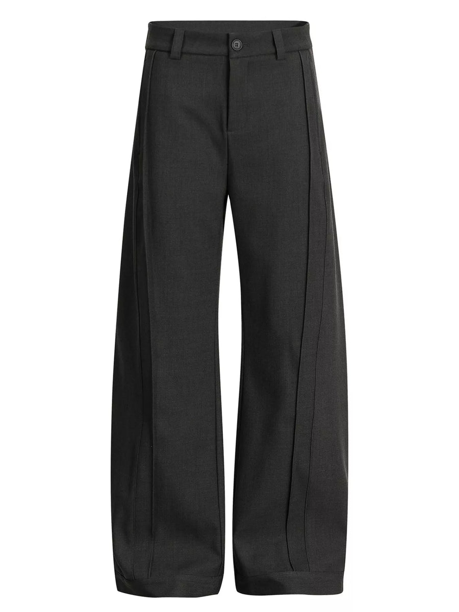 Noir Volume-Pleat Trousers