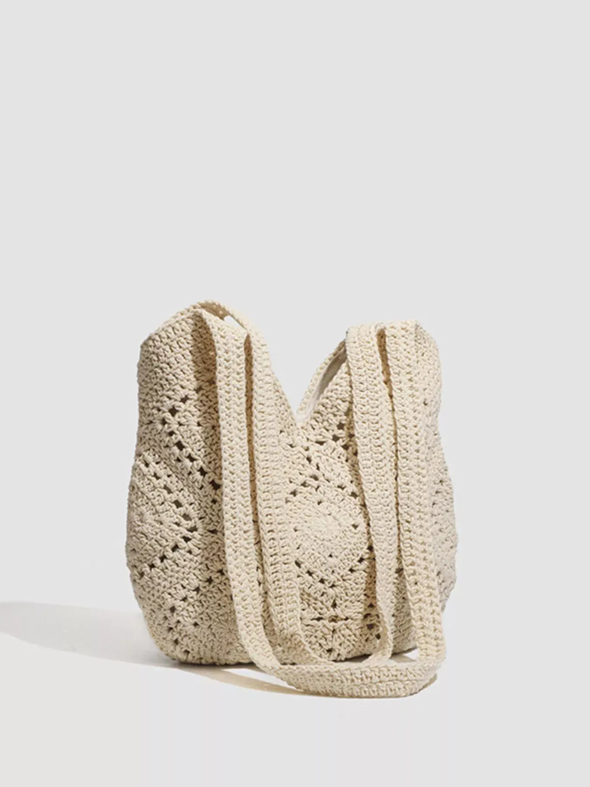 Beige Crochet-Knit Shoulder Bag — photo 2