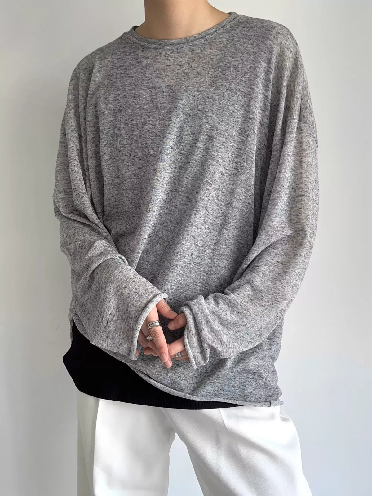 Men’s Heathered Long-Sleeve T-Shirt