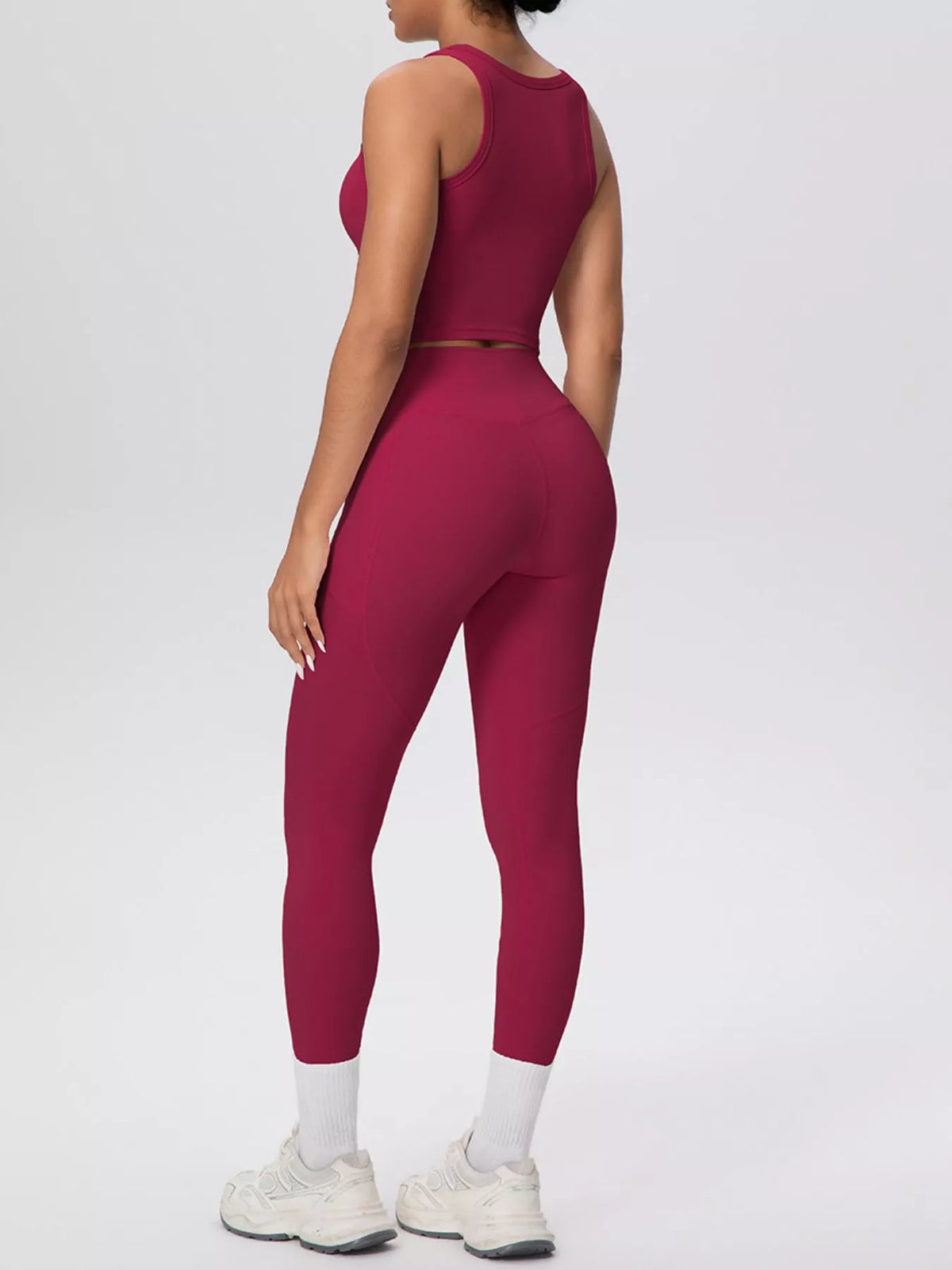 Scoop-Neck Tank & High-Waisted Leggings Set