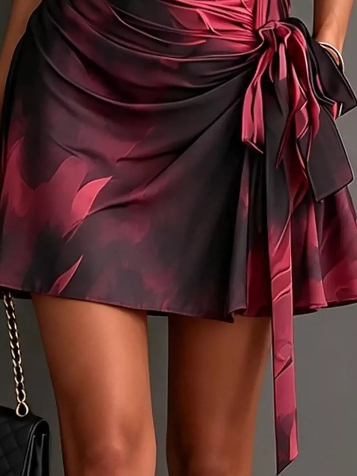 Women's High-Low Surplice Dress with Tie Waist — photo 28