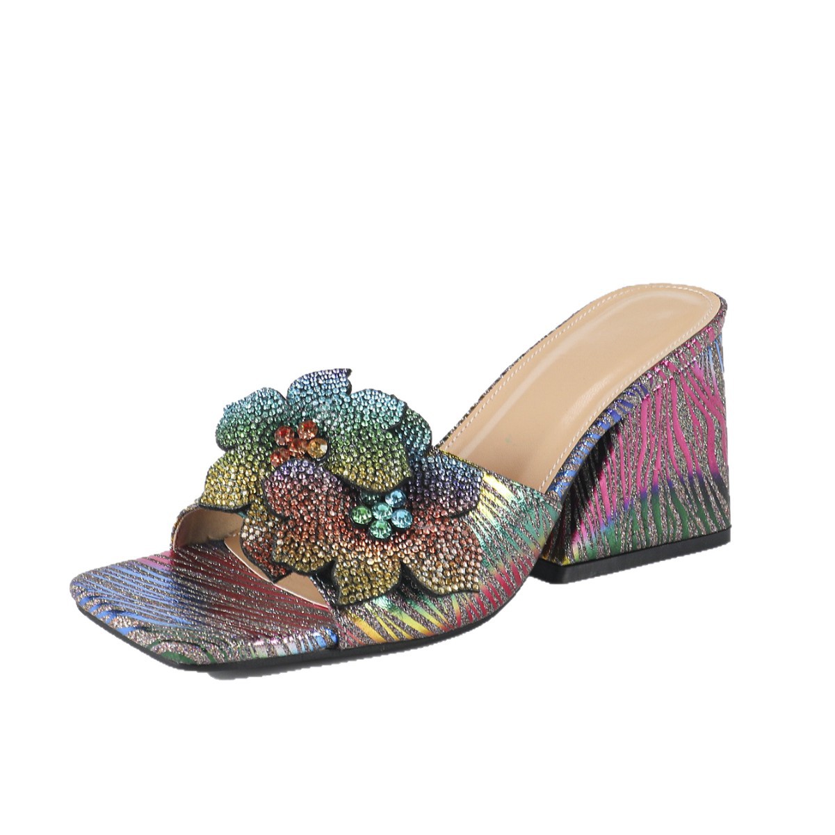 Women's Square Toe High Heel Sandals - Elegant Party Dress Shoes