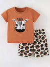 Clover Club Zebra Face T-Shirt and Shorts Set — product view 2