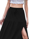 Women's flowy tiered maxi skirt sizes S to 3XL