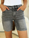 Judy Blue Camden High-Rise Washed Denim Shorts — product view 6