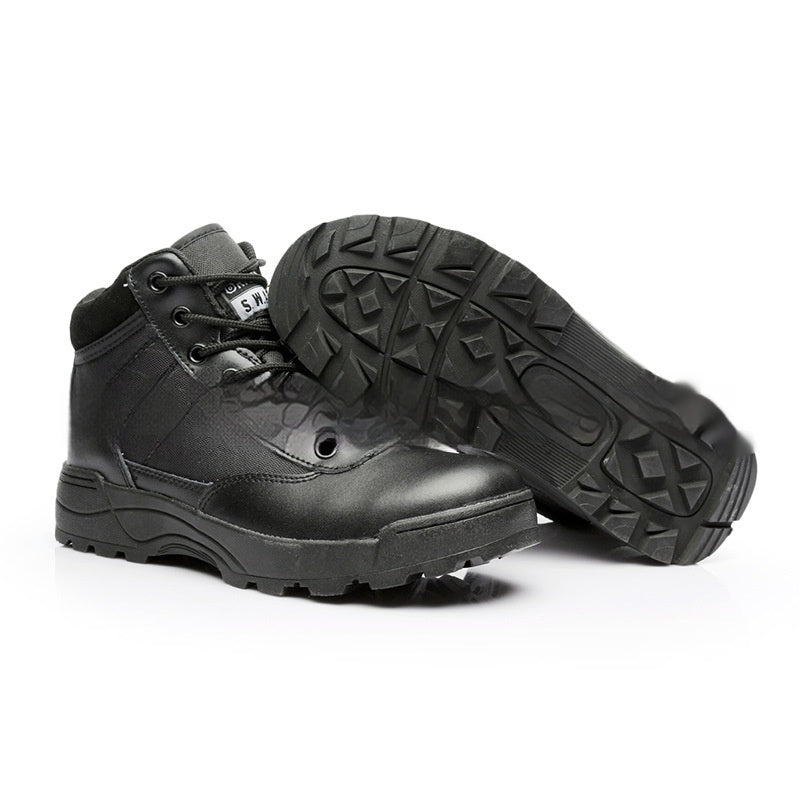 Men's Outdoor Low-Cut Tactical Hiking Boots – Lightweight Lace-Up Trail Shoes for Hiking & Mountaineering | Black & Sand