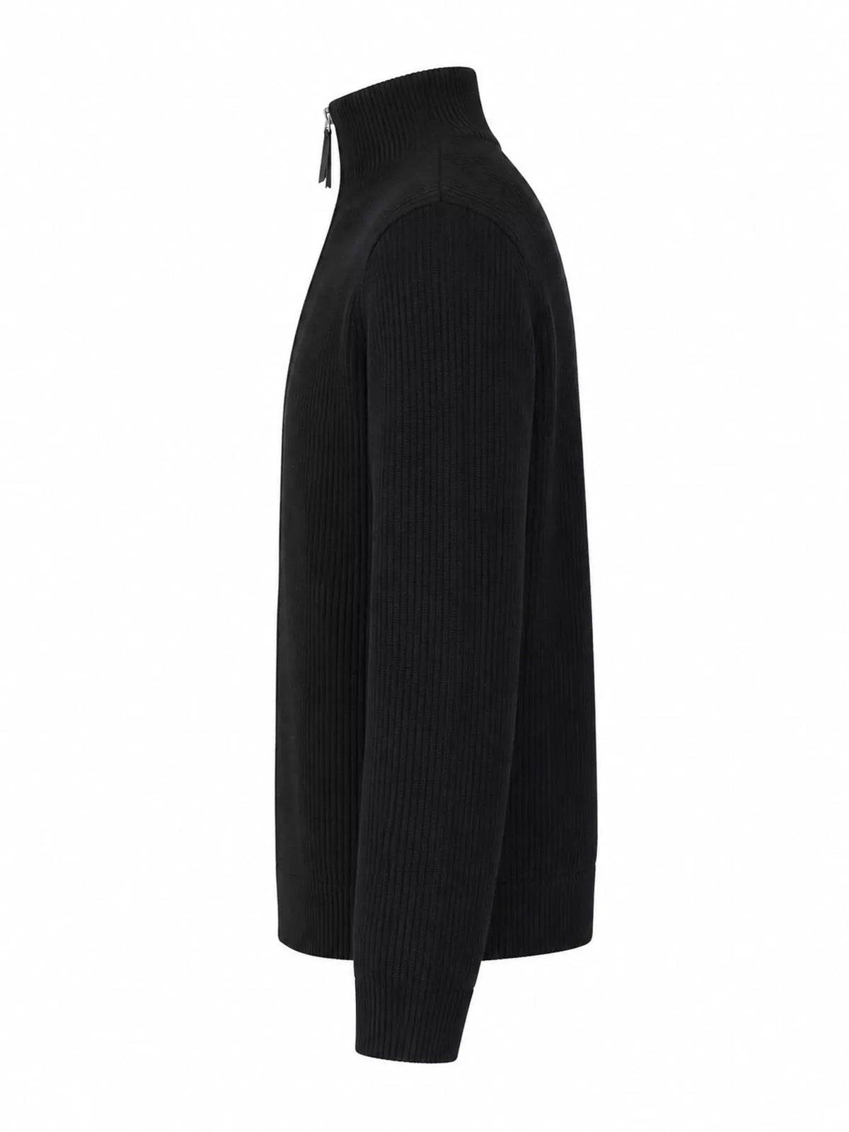 Men's Ribbed Zip-Up Knit Cardigan — photo 2
