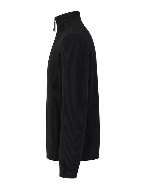 Another view: Men's Ribbed Zip-Up Knit Cardigan