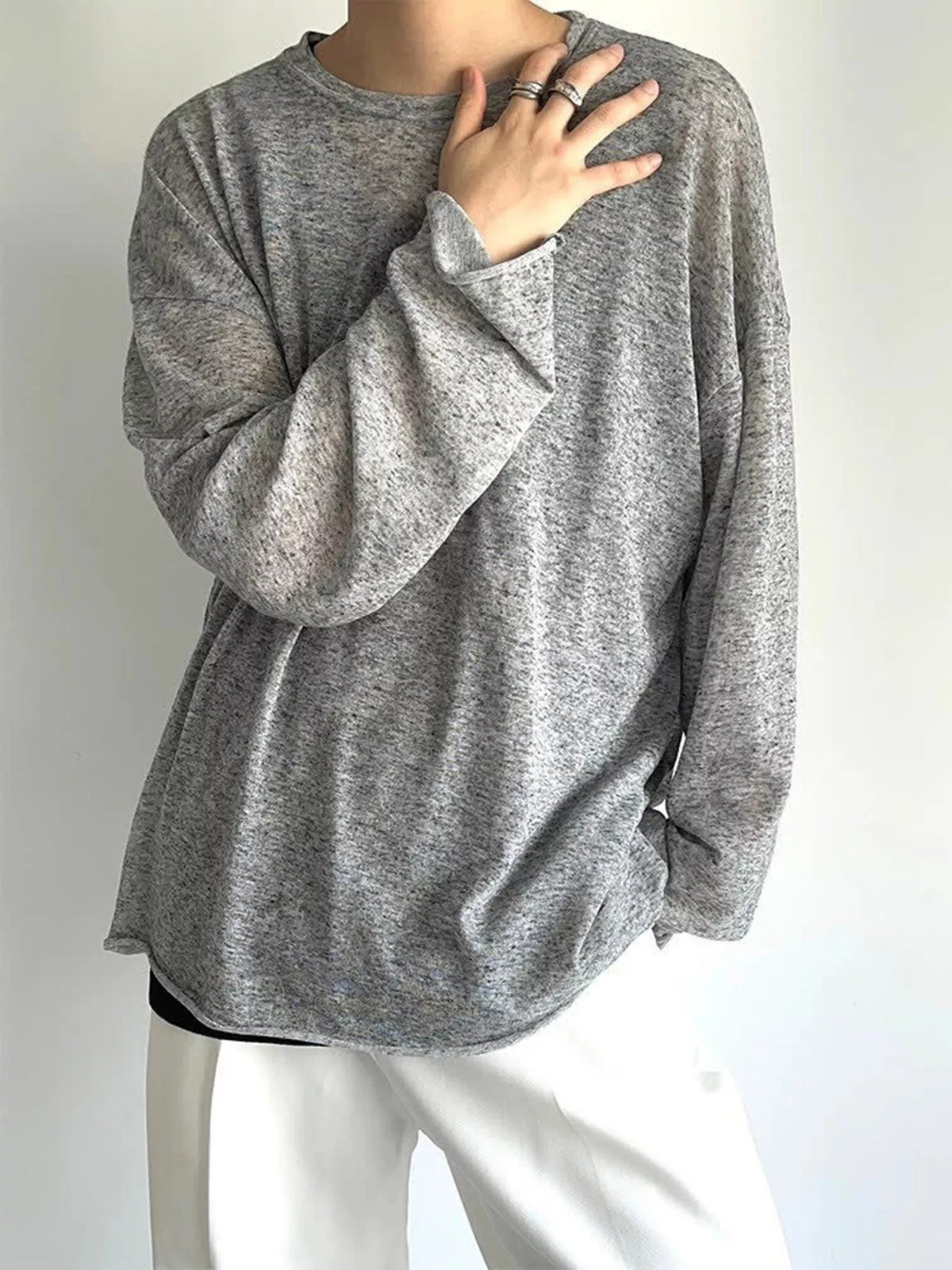 Men’s Heathered Long-Sleeve T-Shirt