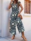 Solene Printed Crewneck Cap Sleeve Wide-Leg Jumpsuit — product view 19