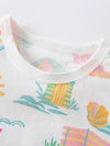 Scout Club Beach Print Crewneck T-Shirt and Shorts Set — product view 2