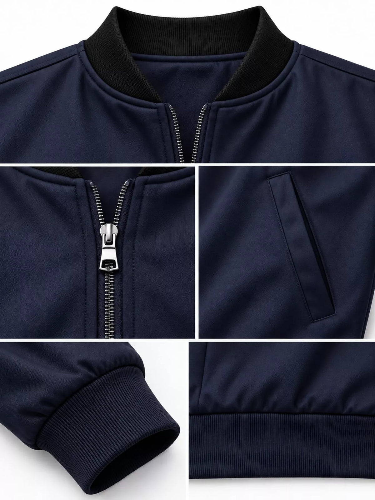 Men's Classic-Fit Zip-Up Bomber Jacket with Pockets — photo 20