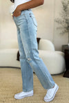 Judy Blue Sloane High-Rise Distressed Straight Jeans — product view 4