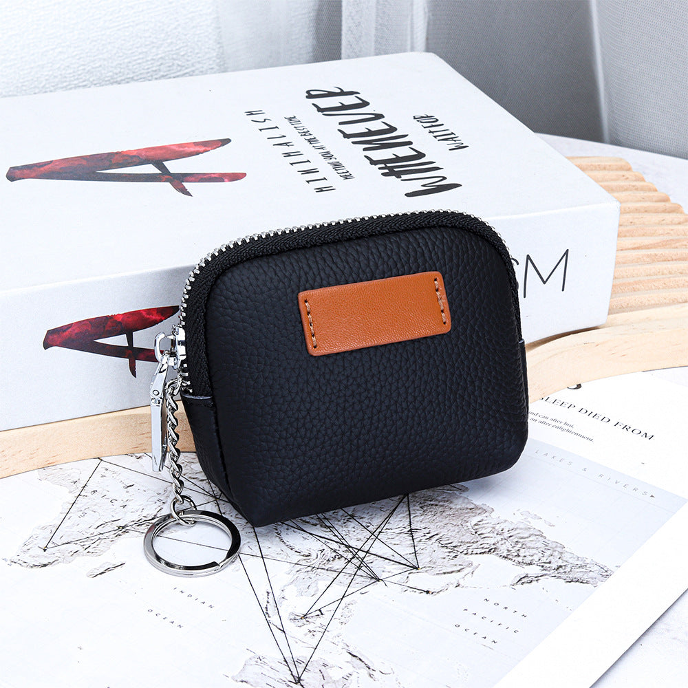 Mini Genuine Leather Wallet for Women – Slim Compact Bifold Card Holder